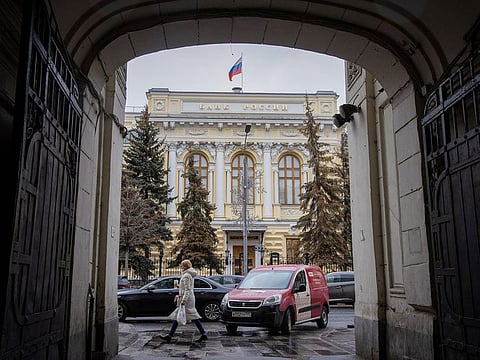 The central bank of Russia. S&P lowered Russia’s credit score below investment grade on Friday, while Moody’s put the nation on review for a downgrade.
