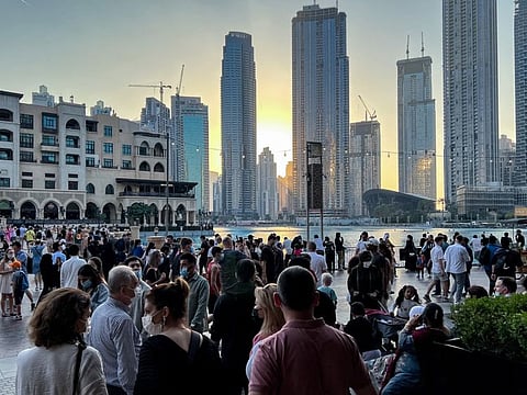 Shoppers and visitors at Dubai Mall during the weekend.
