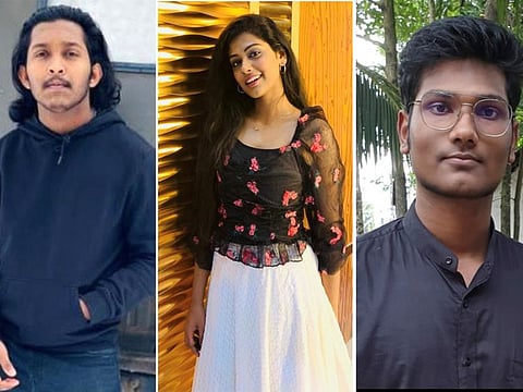 From left: Ninin Chattarji, Shreyasi Gopakumar and Rohan Ranjith are among many Indian students who are stuck in Ukraine.