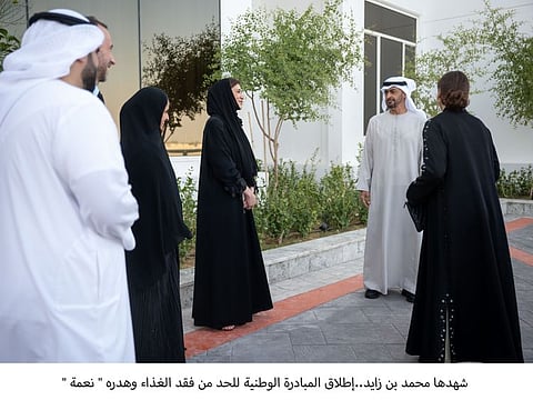 His Highness Sheikh Mohammed bin Zayed Al Nahyan witnessed the launch of the National Food Loss and Waste Initiative, Ne’ma, to encourage public and private sector entities to collectively address food wastage.