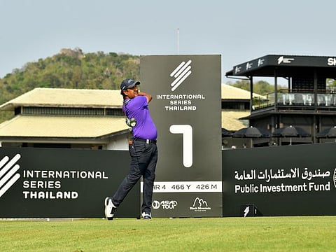 Dubai based Shiv Kapur (Ind) in action at the International Series-Thailand.