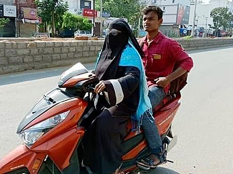 Razia Begum from Bodhan, Nizamabad, rode around 1,400 km on a 2-wheeler to Nellore in Andhra Pradesh, to bring back her son who was stranded there, on Apr 10, 2020. She now awaits his return from Ukraine.