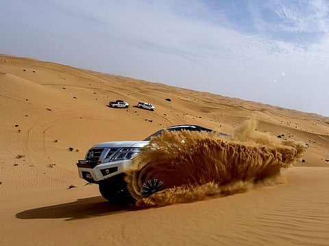 Participants at Gulf News OverNighter Fun Drive 2022 at Tilal Swaihan.