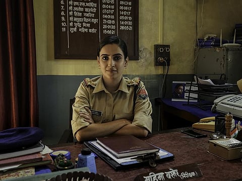 Sanya Malhotra in the first look image for ‘Kathal’.