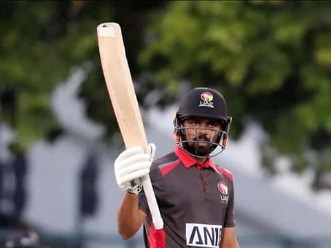 Basil Hameed played a stunning knock to guide UAE to victory over Namibia.