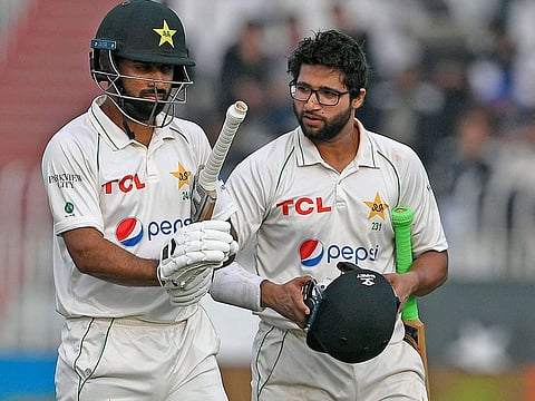 Pakistan's Imam-ul-Haq and Abdullah Shafique in Rawalpindi after the draw against Australia