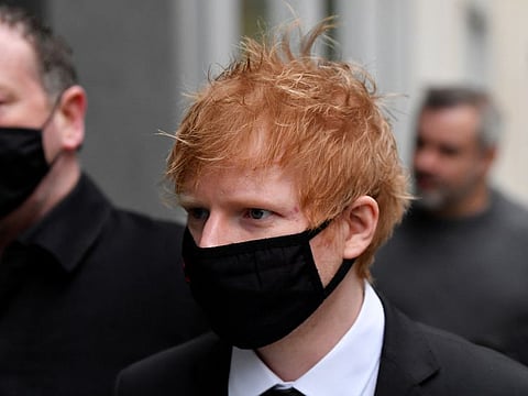 Musician Ed Sheeran arrives at the Rolls Building for a copyright trial over his song 'Shape Of You', in London, Britain March 9, 2022.
