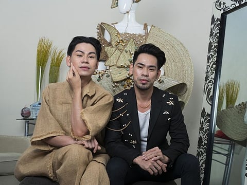 Filipino twins Aquiben Escatron Cadenas (left) and Aaron Escatron Cadenas.