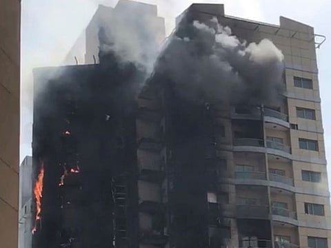 Tenants were evacuated after a fire broke out at a residential building in Al Barsha 1, Dubai, on Friday.