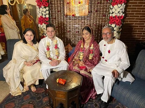 Gibran Rehan Rahman and Ursila Ali’s nikah took place on Friday at the residence of the country’s third President.