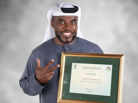 Ali Darwish Al Zaabi has been recognised for his volunteer work by a number of entities