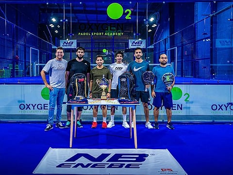 Winners of the Oxygen Padel qualifiers for the Gulf News Padel Masters.