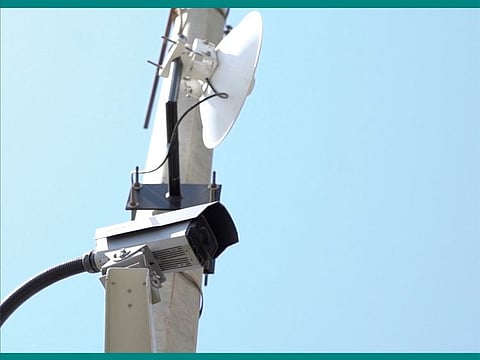 One of the many smart cameras installed by RAK Police across the emirate.