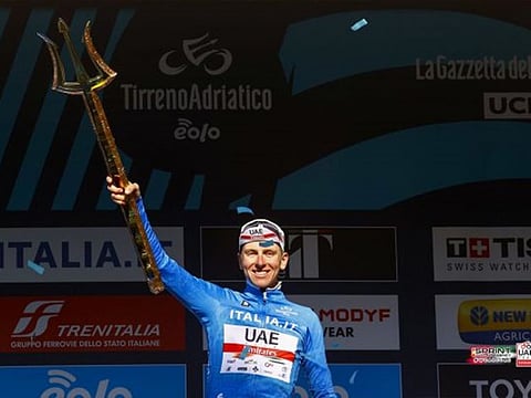 After a dominant display on Stage 6, which he won solo, Tadej Pogacar cemented his overall crown at Tirreno-Adriatico for the second consecutive year.