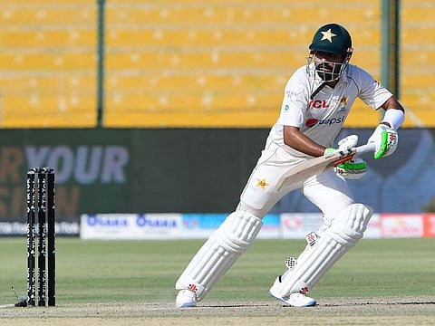 Pakistan captain Babar Azam ended his two-year drought of a Test century under trying circumstances.