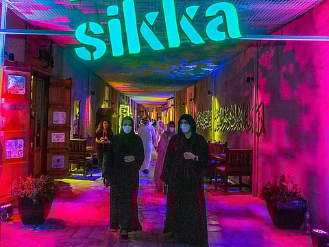 Sheikha Latifa bint Mohammed bin Rashid Al Maktoum, Chairperson of Dubai Culture and Arts Authority (Dubai Culture) and Member of Dubai Council, at the inauguration of the tenth edition of Sikka Art and Design Festival, that runs until March 24, at Al Fahidi Historical Neighbourhood.