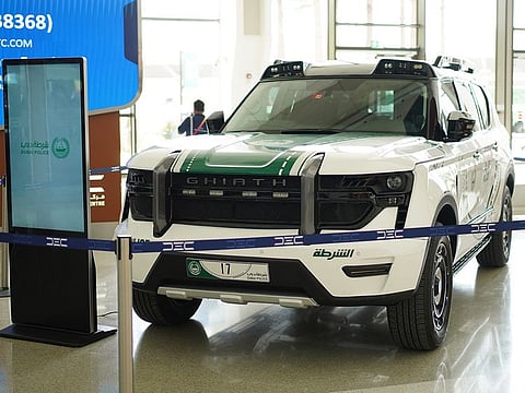 Ghiath patrols - also known as ‘The Beast’ - use facial recognition cameras and plate number recognition to identify cars and wanted people while patrolling. They will be deployed next week in Dubai.