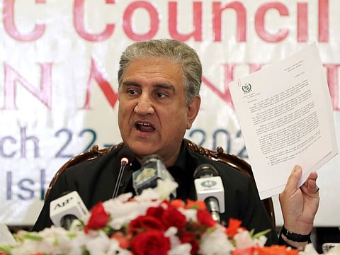 Pakistani Foreign Minister Shah Mehmood Qureshi.