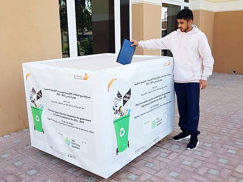 The e-waste was collected by around 20,000 students from 45 Dubai public schools