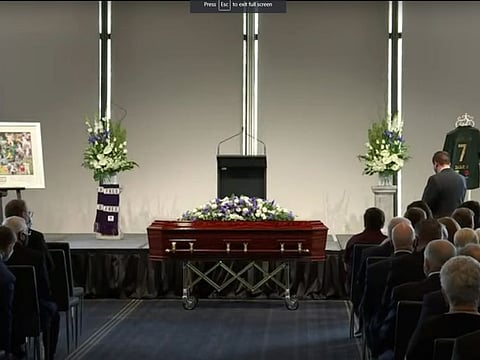 Former Australian wicketkeeper Rod Marsh's funeral service at the William Magarey Room in Adelaide Oval on Thursday.