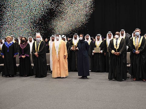The 2022 graduation ceremony of Zayed University took place in the presence of Sheikh Shakhboot Bin Nahyan Bin Mubarak Al Nahyan, Minister of State; Noura bint Mohamed AlKaabi, Minister of Culture and Youth, President of Zayed University; and other VIP guests at Dubai Exhibition Centre at Expo.