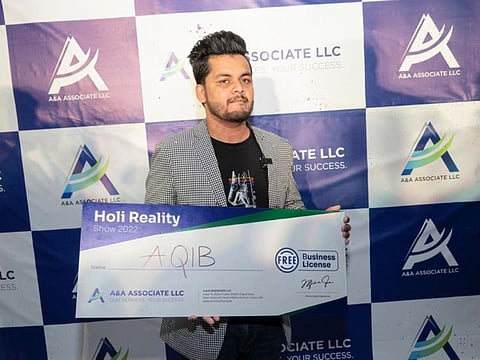 Muhammad Aqib, a talented expat worker in Dubai, danced his way to a free business license at a Holi reality show.