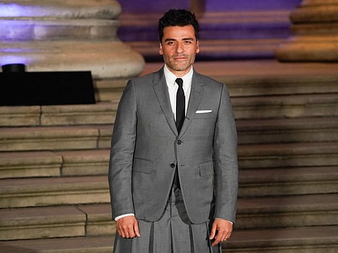 US actor Oscar Isaac poses on arrival to attend the Special Screening of Marvel Studios' 'Moon Knight' at the British Museum, in London on March 17.