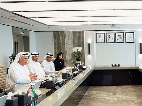 Mattar Al Tayer and other officials from RTA at the review meeting.