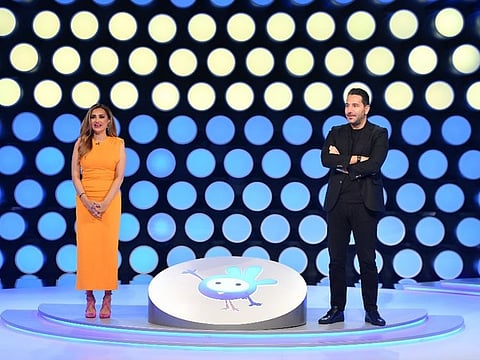 Mahzooz hosts during the draw