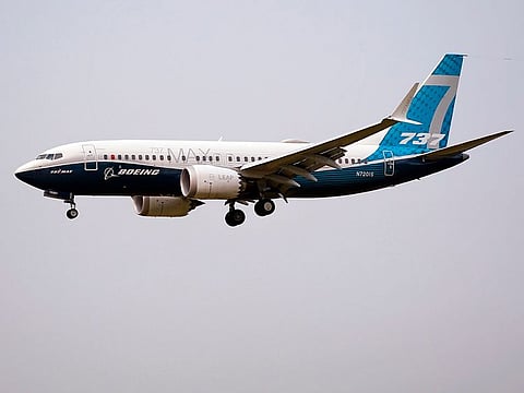 A Boeing 737 Max jet.