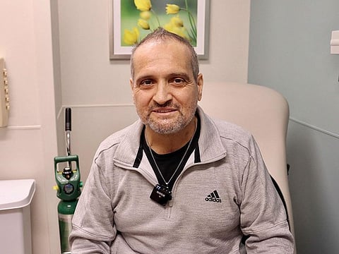 Albert Khoury, 54, poses for a photo at Northwestern Medicine in Chicago.