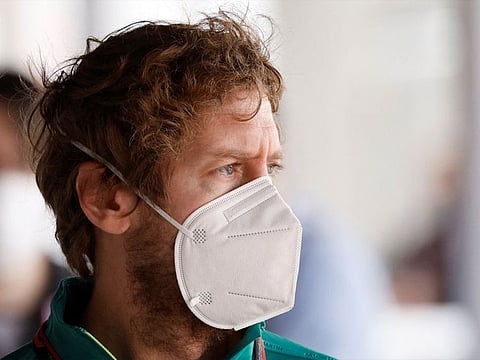 Aston Martin's Sebastian Vettel has yet to return a negative test for COVID-19 that will allow him to travel for this weekend's Saudi Arabian Formula One Grand Prix.
