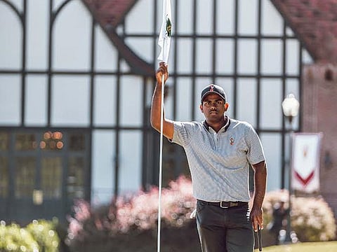 Rayhan Thomas playing at East Lake Golf Club, Atlanta, Georgia, home of the Tour Championship on the PGA Tour.