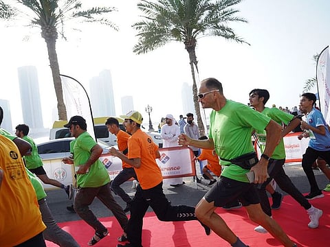 A number of sports figures, doctors, and health specialists also took part in the event, which was held along Al Mamzar Beach