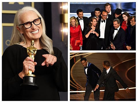 Jane Campion, cast and crew of CODA and Will Smith slaps Chris Rock