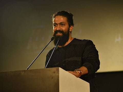 Actor Yash at the trailer launch of 'KGF 2'