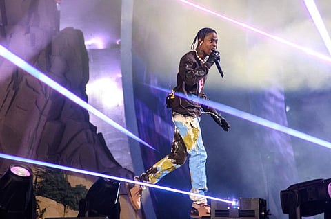 Travis Scott performs at Astroworld Festival at NRG park on Friday, November 5, 2021, in Houston.