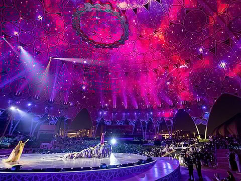 A still from the closing ceremony at Expo 2020 Dubai.