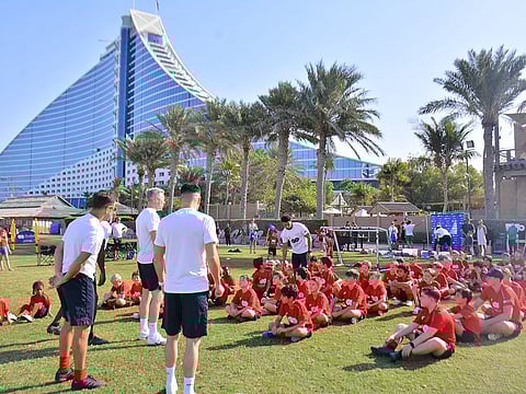 Stay and play at Dubai’s Jumeirah Beach Hotel with Football Escapes this April.