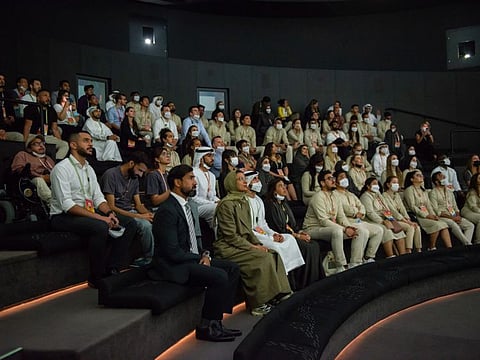 During the premiere of the film ‘Land of Dreamers Who Do’ at the UAE Pavilion in Expo 2020 Dubai.