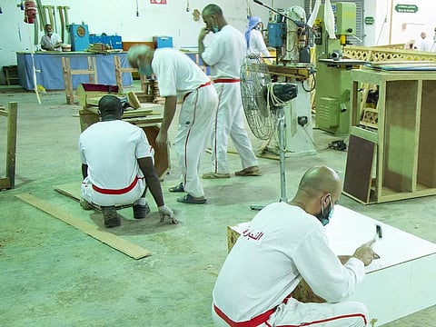Dubai Central Jail inmates at a workshop. Picture for illustrative purposes only.