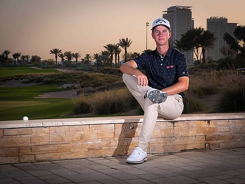 Toby Bishop, winner of this weekend's 54 hole, 2022 Waldorf Astoria Ras Al Khaimah Amateur Championship at Al Hamra Golf Club.