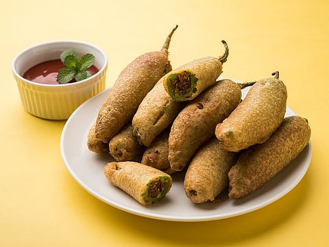 Indian regional chillies that you cannot do without in your daily cooking. Image of Mirchi vada, a deep-fried savoury snack. Image used for illustrative purpose only.