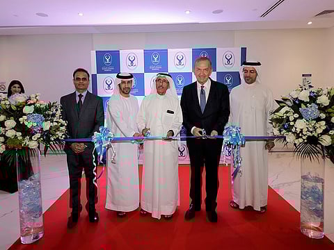 The ribbon cutting ceremony during the launch of Dubai London Hospital