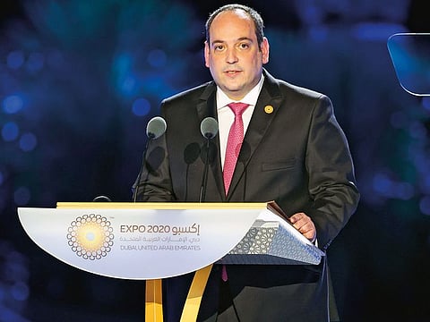 Dimitri S. Kerkentzes, seen at the Opening Ceremony of Expo 2020 Dubai last year