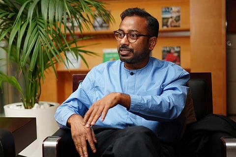 Sanjay Garg, founder and designer of Raw Mango, in Dubai.