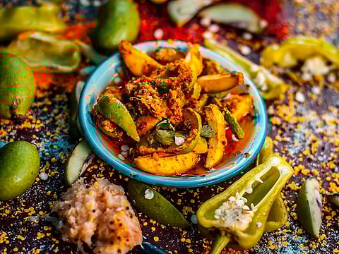 India grows over a thousand varieties of mangoes, which are used in cooking to perfect a dish or two