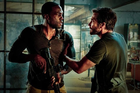 Yahya Abdul-Mateen II and Jake Gyllenhaal in 'Ambulance', directed by Michael Bay.