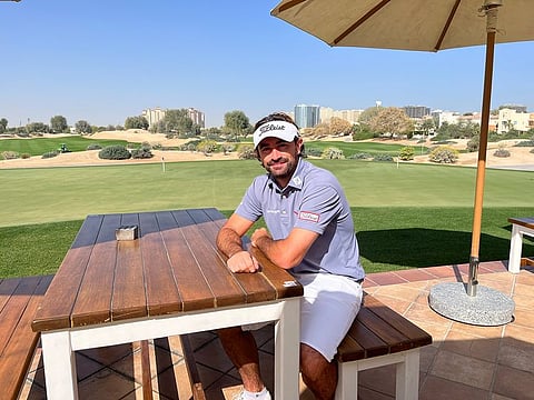 30-year-old Frenchman Gary Stal, winner of the 2015 Abu Dhabi HSBC Championship on the DP World Tour and Honorary Member of Abu Dhabi Golf Club relaxing at The Els Club, Dubai, while passing through Dubai on his way to South Africa to play on the Challenge Tour.