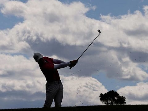 Northern Ireland's Rory McIlroy tees off on the 4th during the second round of the Masters.